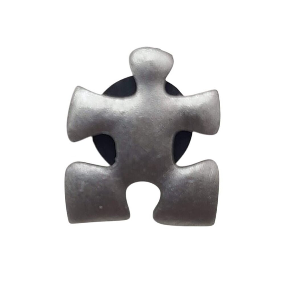 Baudville inc Puzzle Piece Silver Tone Lapel Pin Vintage Fashion
